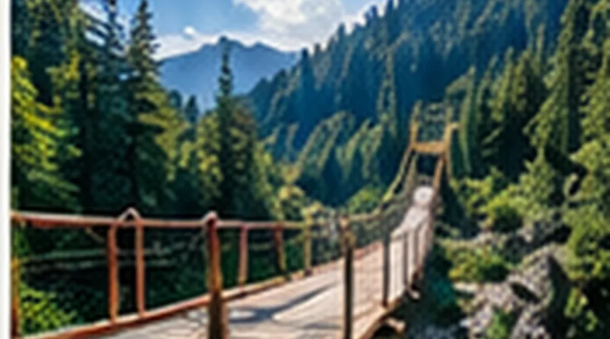 Leseni most v naravnem okolju